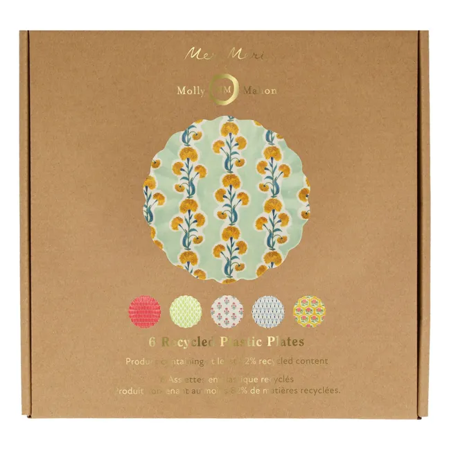 Small reusable plates - Meri Meri x Molly Mahon - Set of 6