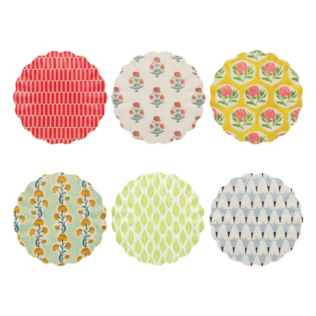Small reusable plates - Meri Meri x Molly Mahon - Set of 6