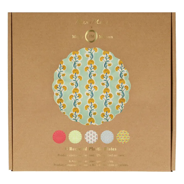 Reusable plates - Meri Meri x Molly Mahon - Set of 6