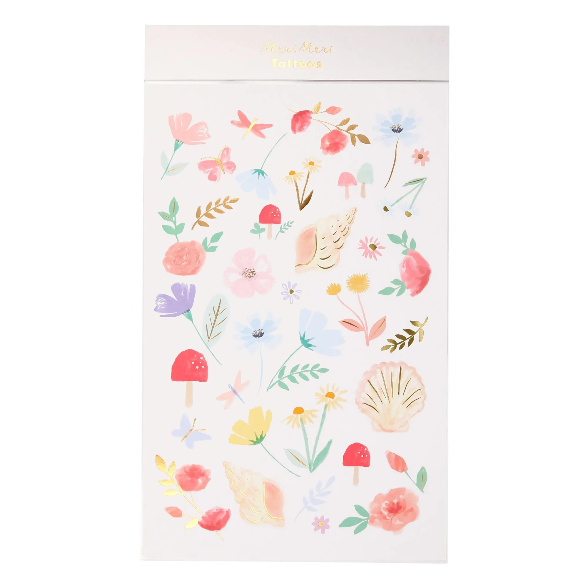 Meri Meri Multicoloured Temporary Tattoos Flowers
