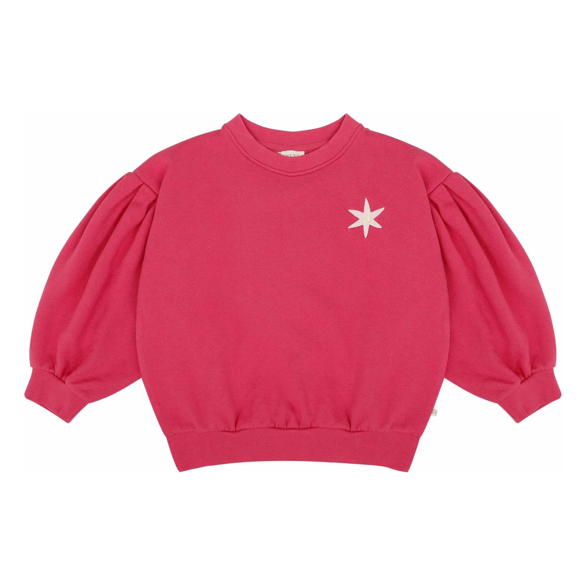 Jenest Pink Puff Sleeve Sweat Organic Cotton