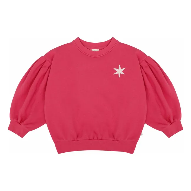 Top in cotone organico con maniche a sbuffo | Rosa
