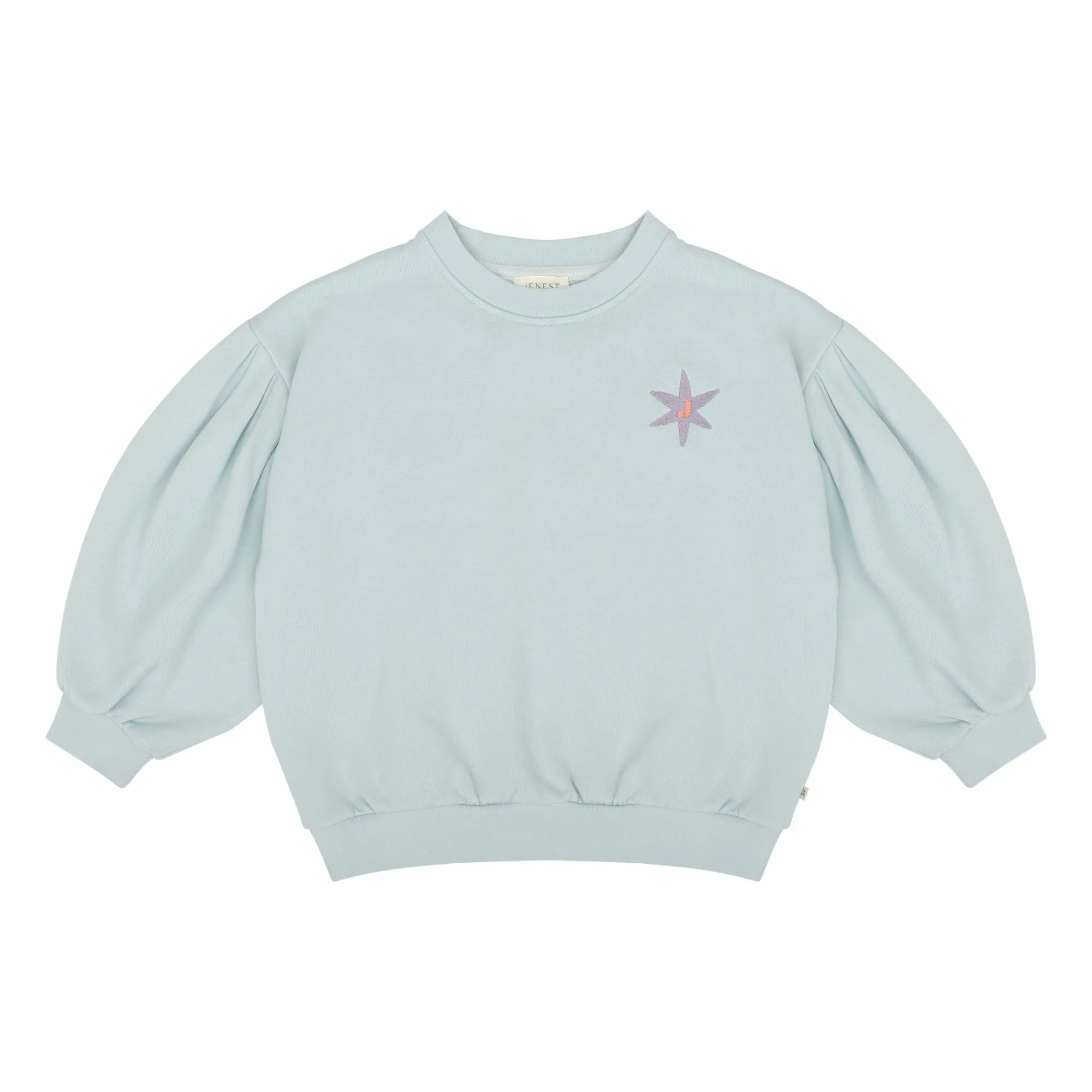 Jenest Blue Puff Sleeve Sweat Organic Cotton