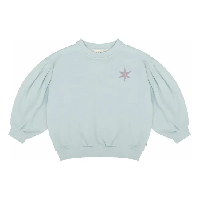 Sweat Manches Bouffantes Coton Bio | Bleu