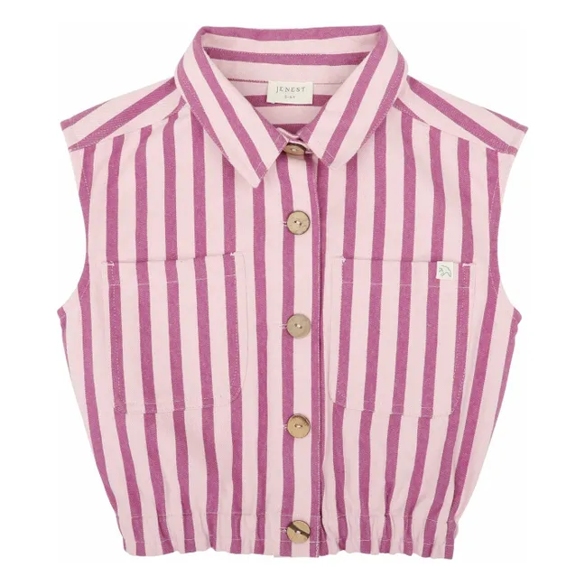 Marie Rayure jacket | Mauve