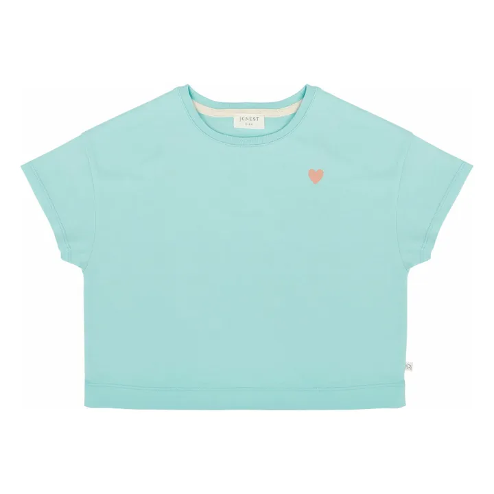 Livia organic cotton T-shirt | Turquoise- Product image n°3