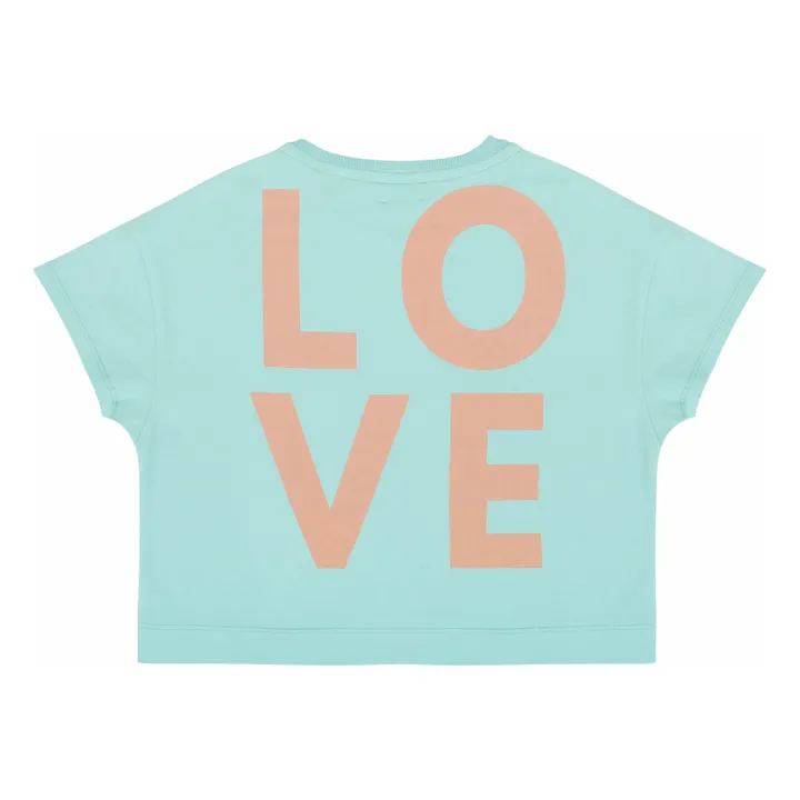 Livia organic cotton T-shirt | Turquoise- Product image n°0