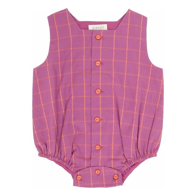 Karierter Strampelanzug | Mauve