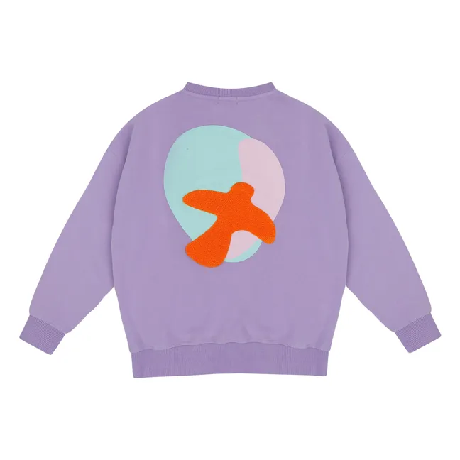 Sweat Oiseau Coton Bio | Violet
