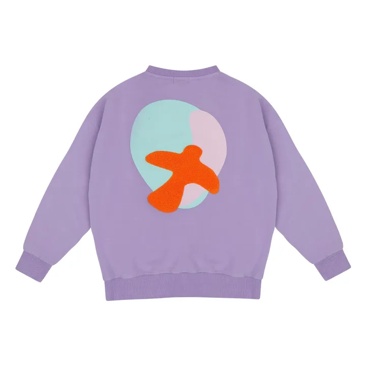 Sweatshirt Oiseau Bio-Baumwolle | Violett- Produktbild Nr. 0