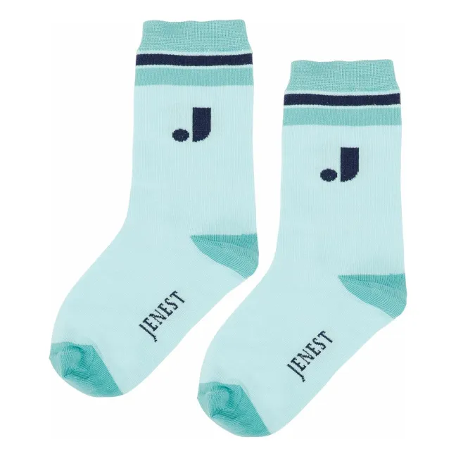 J Calzini in cotone biologico | Azzurro