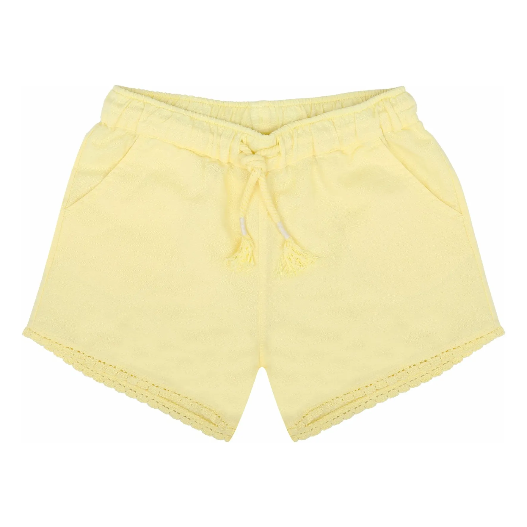 Jenest Pale Yellow Mimi Organic Cotton Shorts
