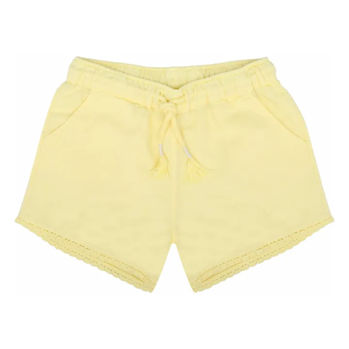 Pantaloncini in cotone biologico Mimi | Giallo chiaro- Immagine del prodotto n°0