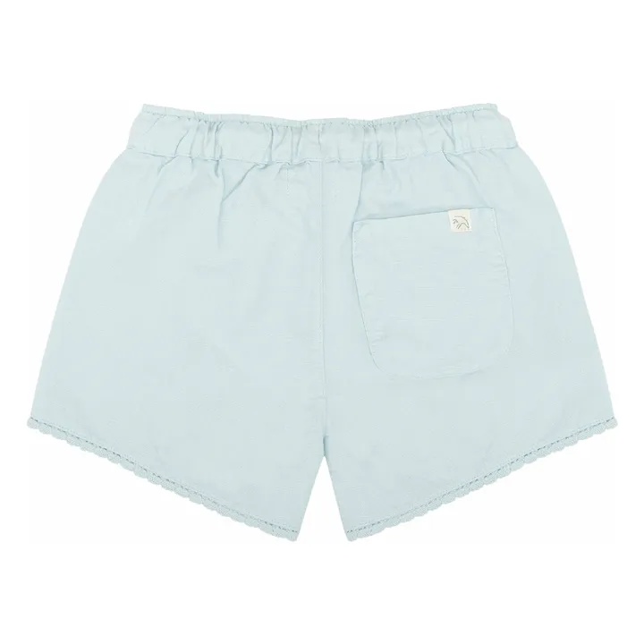 Pantaloncini in cotone biologico Mimi | Azzurro- Immagine del prodotto n°3