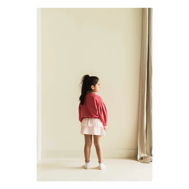 Top in cotone organico con maniche a sbuffo | Rosa