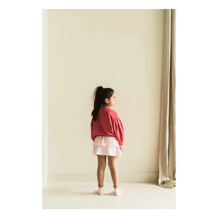 Sweatshirt mit Puffärmeln aus Bio-Baumwolle | Rosa- Produktbild Nr. 2