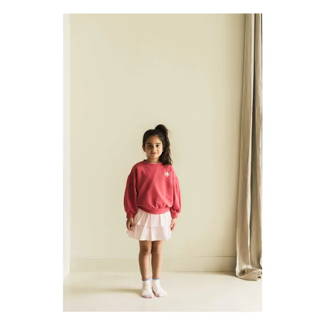 Top in cotone organico con maniche a sbuffo | Rosa