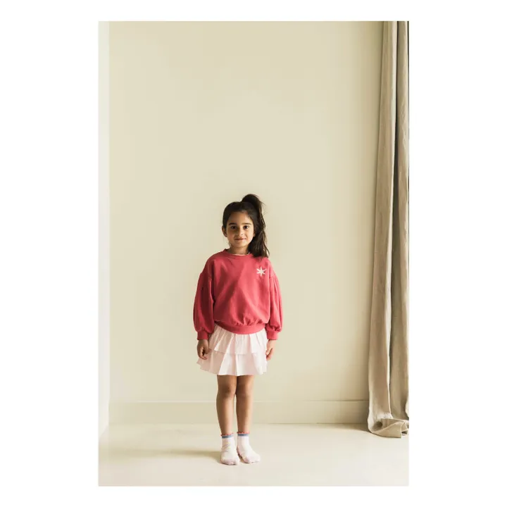 Sweatshirt mit Puffärmeln aus Bio-Baumwolle | Rosa- Produktbild Nr. 1