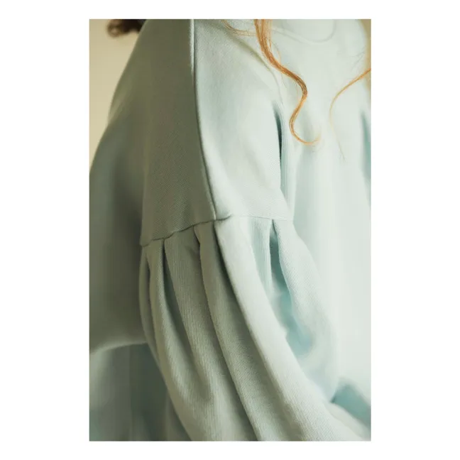 Sweat Manches Bouffantes Coton Bio | Bleu