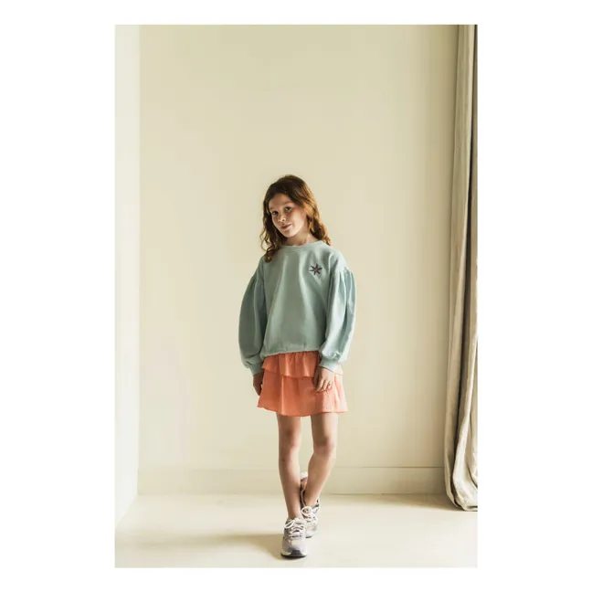 Sweat Manches Bouffantes Coton Bio | Bleu