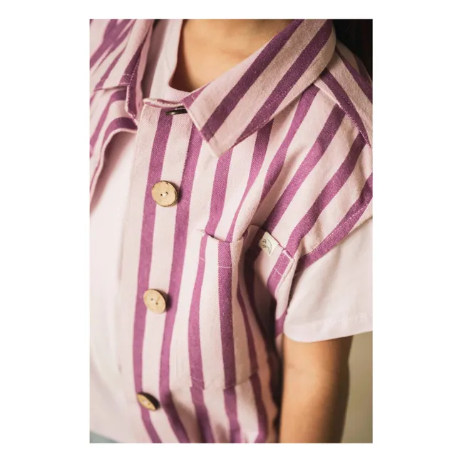Marie Rayure jacket | Mauve