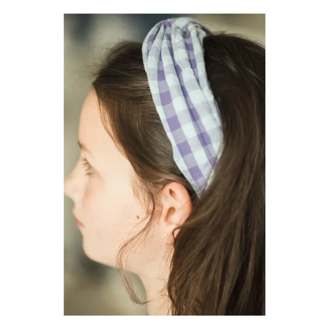 Bandeau Vichy | Bleu Clair