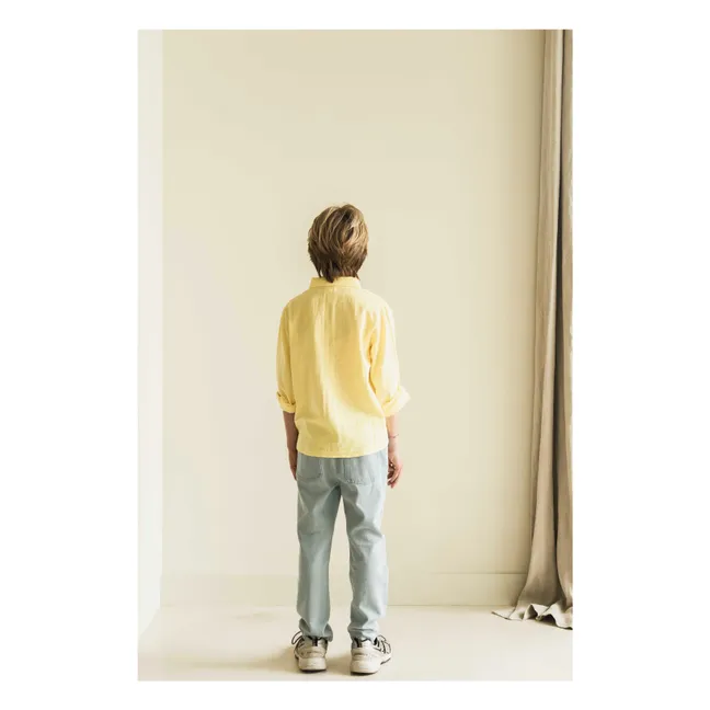Camicia in cotone biologico Shell | Giallo