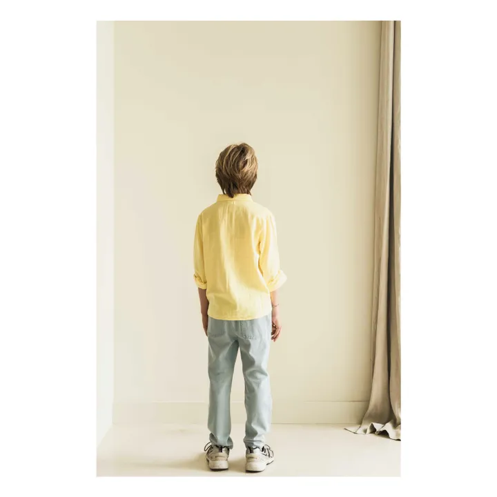 Camicia in cotone biologico Shell | Giallo- Immagine del prodotto n°2