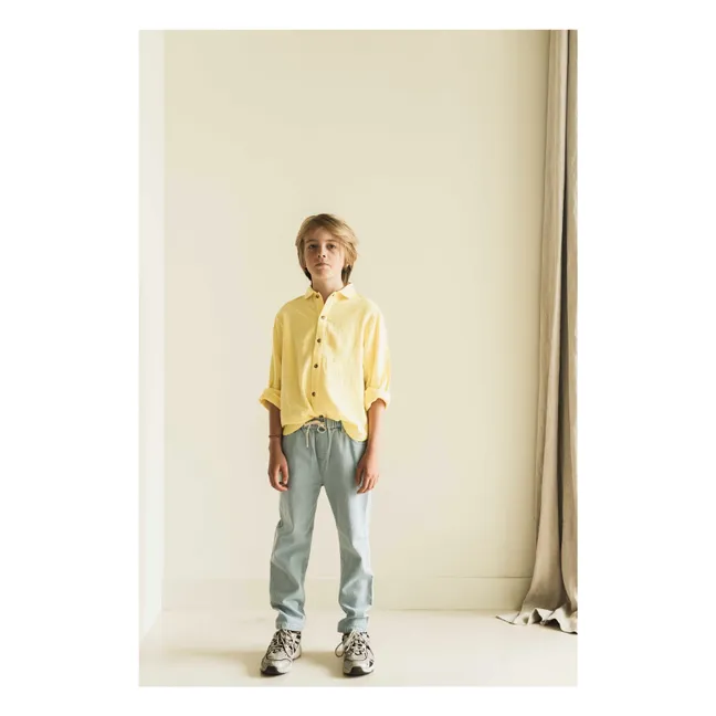 Camicia in cotone biologico Shell | Giallo