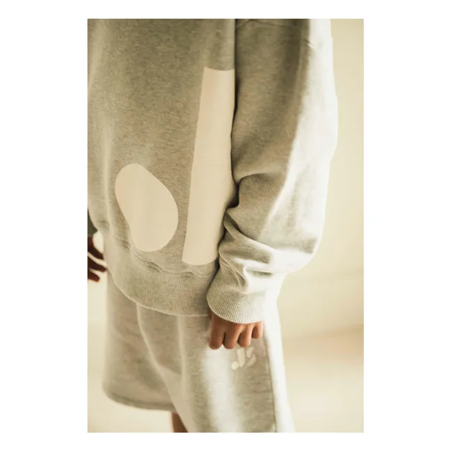 Sweat Badge Coton Bio | Gris