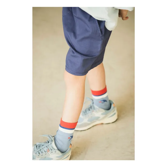 Socken Oiseau Bio-Baumwolle | Hellblau