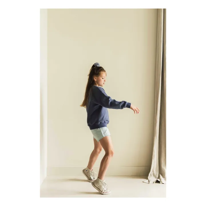 Pantaloncini in cotone biologico Mimi | Azzurro- Immagine del prodotto n°2