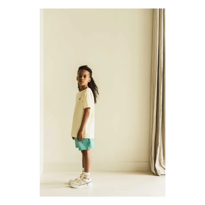 Nurture organic cotton T-shirt | Pale yellow- Product image n°1