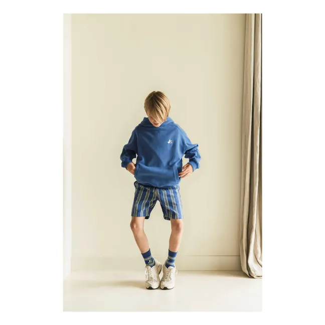 Felpa con cappuccio in cotone organico Taka | Blu