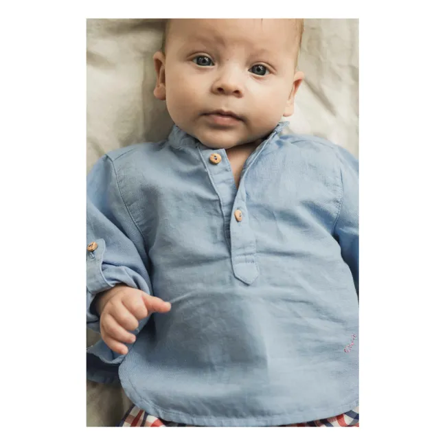 Camicia in cotone biologico Tuff | Azzurro