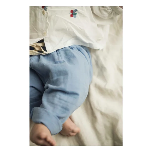 Pantalon Pip Coton Bio | Bleu Clair