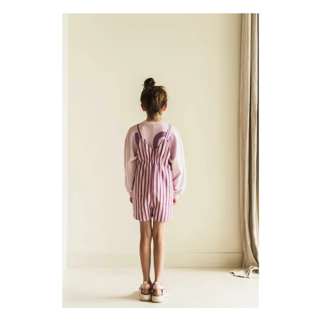 Jamie Stripe overalls | Mauve