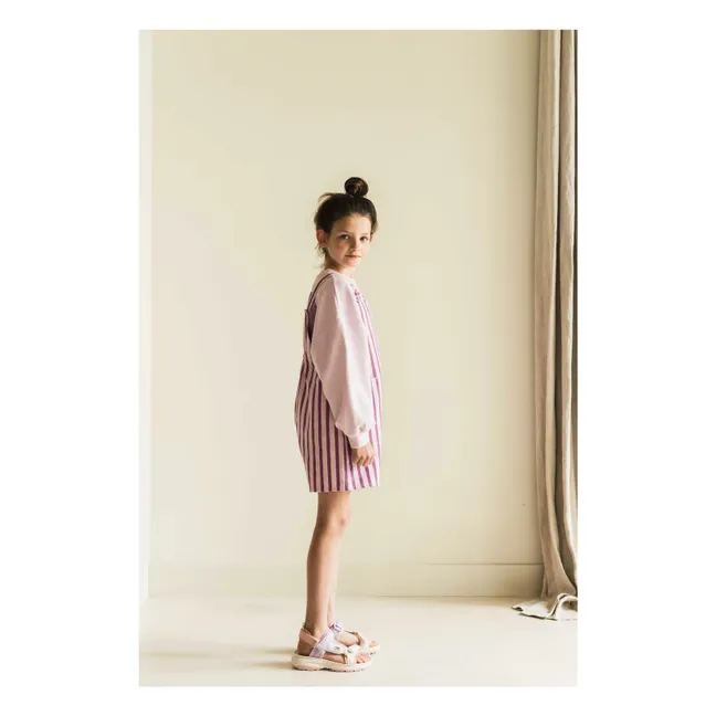 Jamie Stripe overalls | Mauve