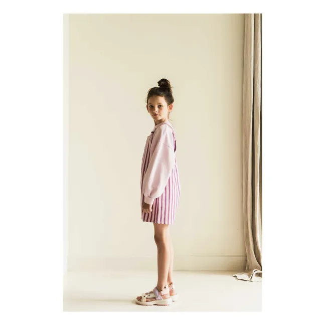 Jamie Stripe overalls | Mauve