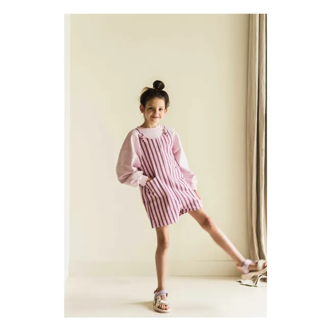 Jamie Stripe overalls | Mauve