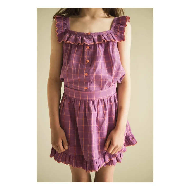 Skirt Sisi Carreaux | Mauve- Product image n°1