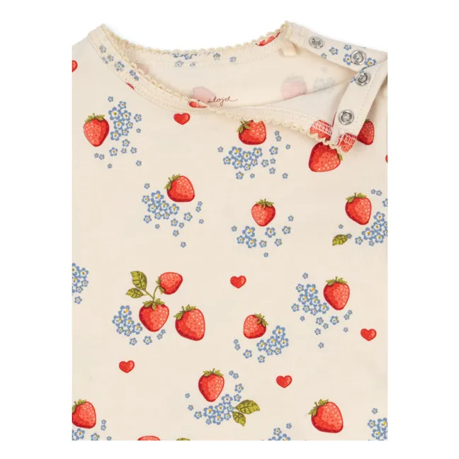 Body a maniche corte in cotone organico Basic | Ecru