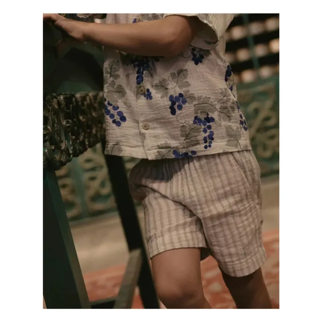 Short Pebble Rayure | Beige