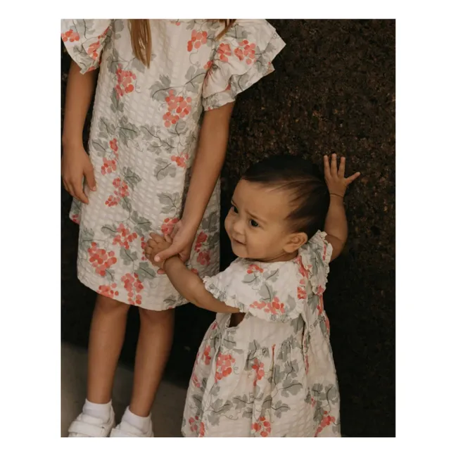 Kleid Traube mit Waffelmuster | Seidenfarben