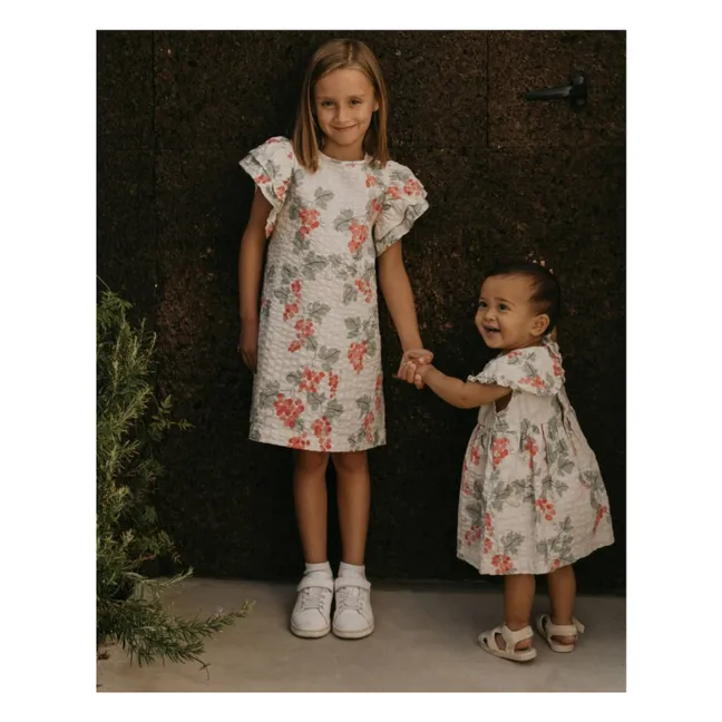 Kleid Traube mit Waffelmuster | Seidenfarben