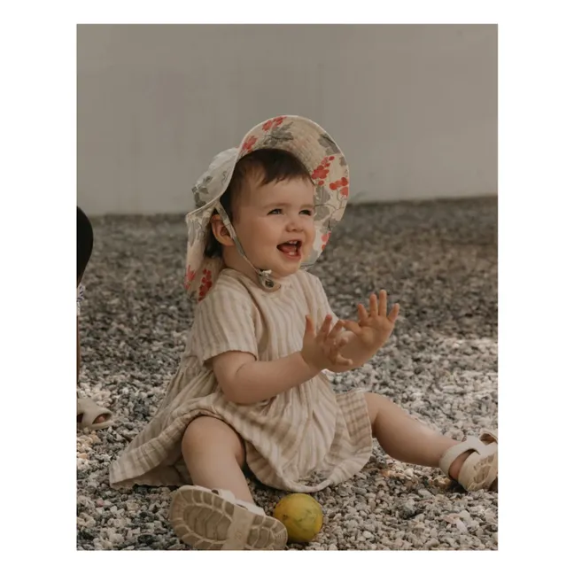 Vestido de rayas Pebble | Beige