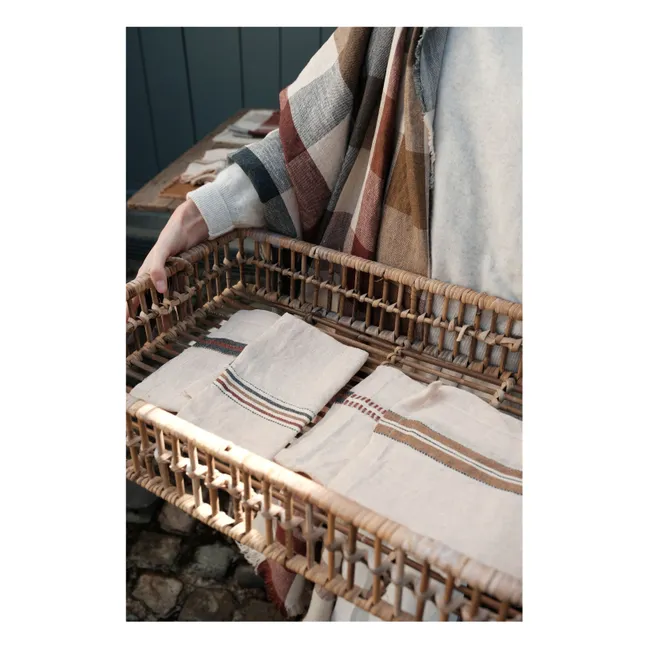Serviette de table Perry Multistripe | Ecru