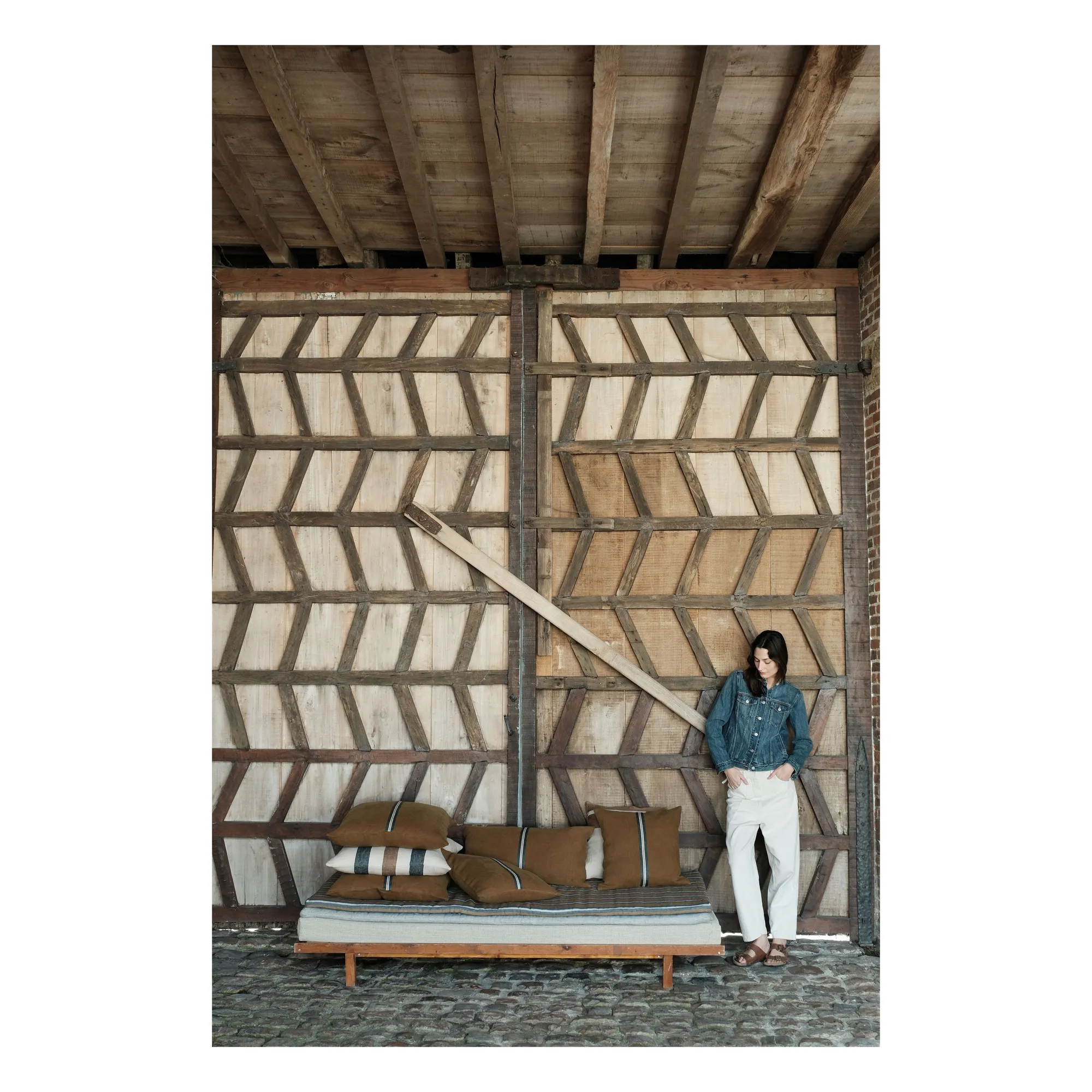 Housse de coussin Miles | Tabac- Image produit n°2