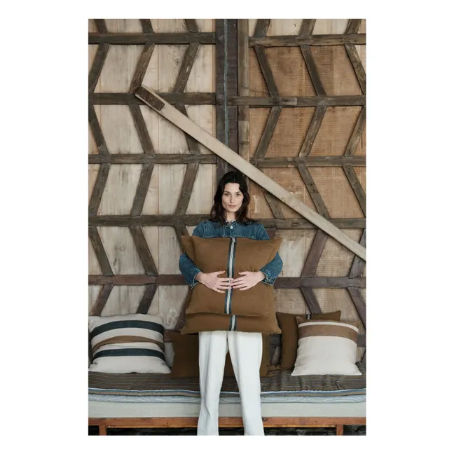 Housse de coussin Miles | Tabac