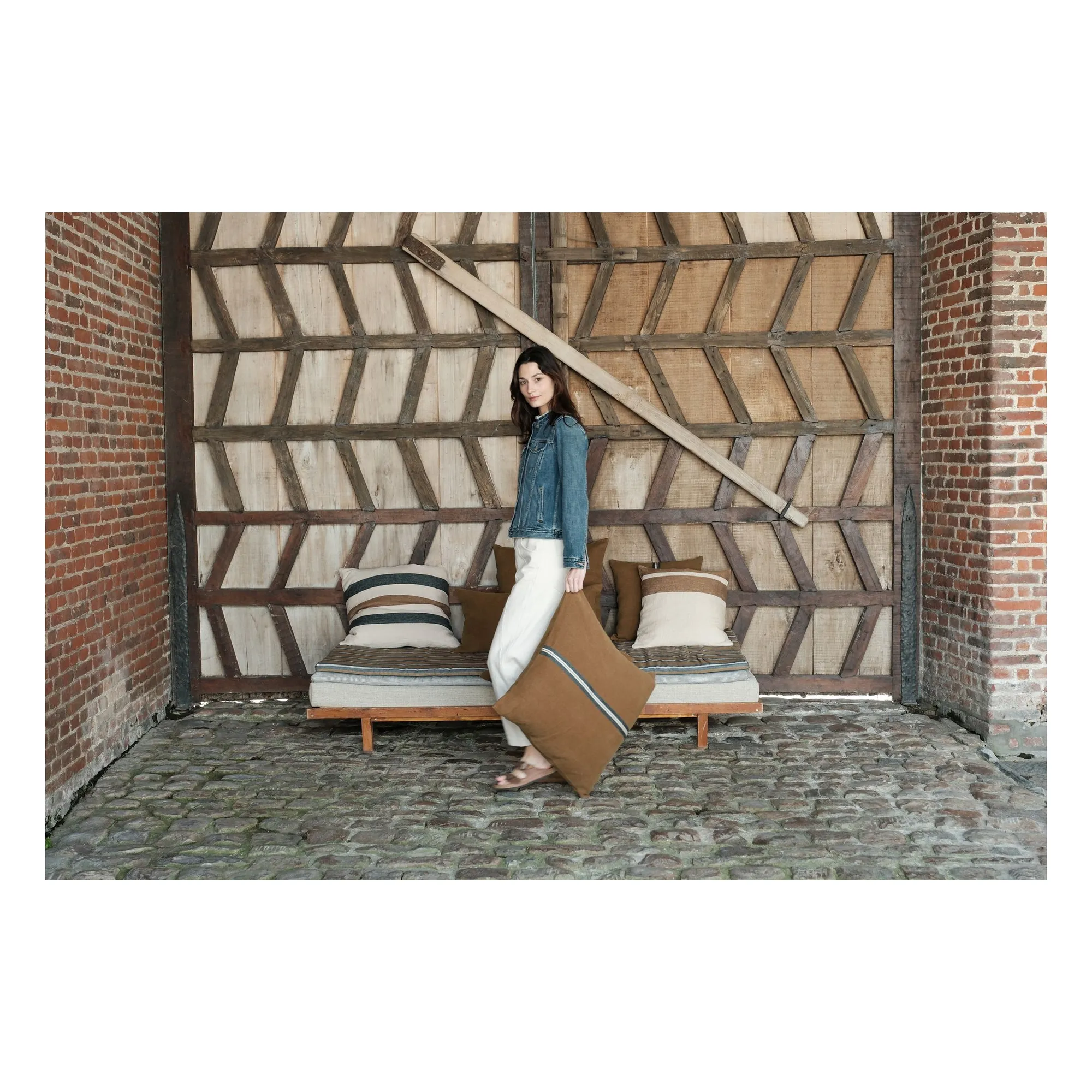 Housse de coussin Miles | Tabac- Image produit n°5
